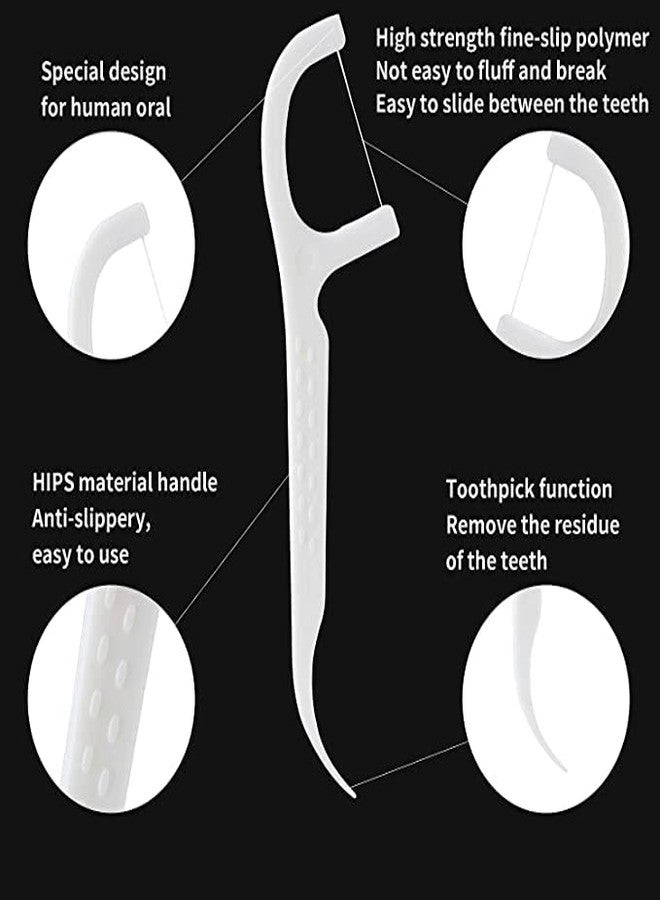 Aternal 30Pcs Dental Floss Toothpicks - Teeth Cleaning Flosses, Double Sided Tooth Picks Threads Tooth Flossing Tool Plastic Oral Care Tool for Kids & Adults - Image 2